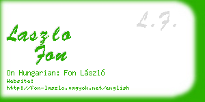 laszlo fon business card