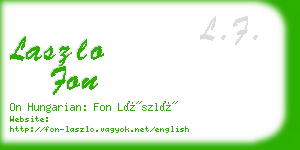 laszlo fon business card